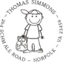 Round Address Stamps